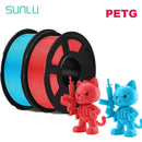 SUNLU 2KG 3D PLA/PETG/PLA PLUS/Clear Filament 1.75mm 2Roll 1KG 3D Printer Neatly Wound 3D Filament for 3D Printer& 3D Pen