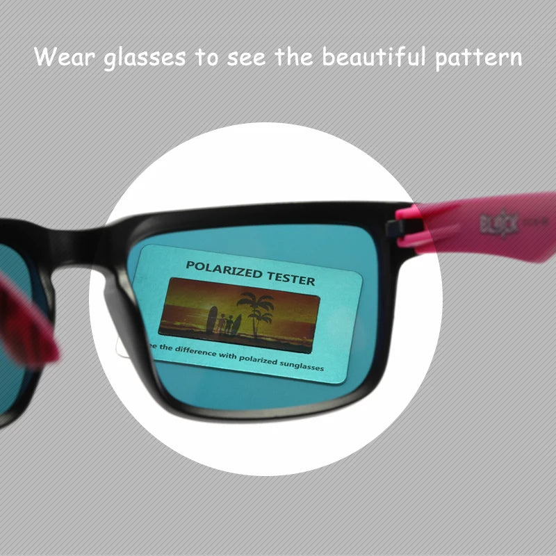 Fresh Colors Helm Block Polarized Sunglasses Men Women Top Square Unisex Sun Glasses With Zipper Case Category 43 Lenses