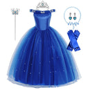 Girls Cinderella Dress Christmas Halloween Party Princess Costumes Kids Birthday Gown dresses