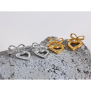 Yhpup Neue Edelstahl Fliege Herz Liebe Hohl Tropfen Ohrringe Stilvolle Hochwertige Vergoldete Ohrringe Schmuck Wasserdicht