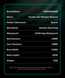 POEDAGAR Luxury Brand Men Clock Date Week Fashion Quartz Male Wristwatch Luminous Waterproof Stainless Steel Men's Watches Reloj