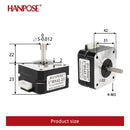 HANPOSE Nema17 stepper motor, torque 78 oz-in (52 N-cm), current 1.8 A. Models 17HS8401 17HS 2408 17HS3401S 17HS4401S 17HS6401S