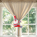 Christmas Curtain Buckle Decor Santa Claus Elk Snowman Cartoon Home Ornament Gift New Year Holiday Window Decoration Accessories