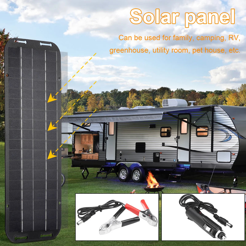 30W Solar Panel Kit Complete 12V Polycrystalline USB Power Portable Outdoor Rechargeable Solar Cell Solar Generator for Home