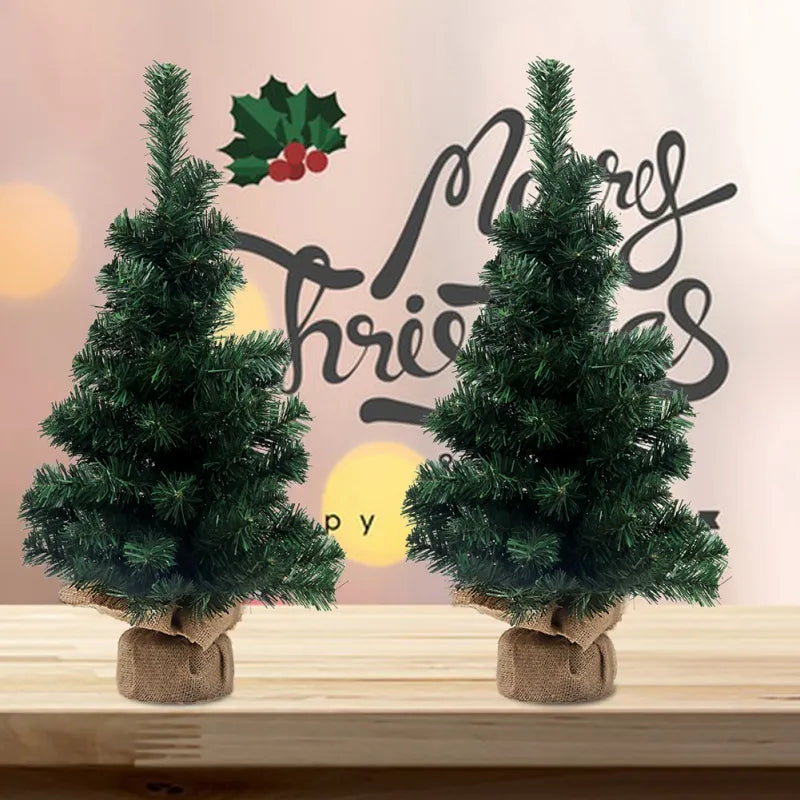 40/50/60cm Mini Christmas Tree Classic Christmas Home Decor PVC Material Tabletop Decoration Festival Family Party Supplies