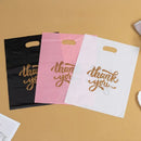 100PCS Gift Packaging Bags 6 Size Gratitude Handbags Thank you Plastic Shopping Tote Bags Wedding Birthday Bag Flat Pockets