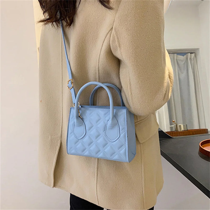 Women's Crossbody Bag One-shoulder Small Square Bag Retro Texture Bag New Trendy Fashion Simple Personality Hand Messenger Bag