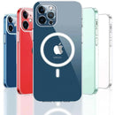 Ultra Clear Magnetic Circle Magsafing Case on For IPhone 12 11 13 Pro Max Mini XS XR X 8 Plus 2 SE 2020 I Phone 10 Macsafe Cover