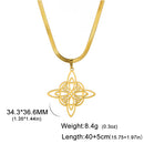Skyrim Frauen Hexenknoten Halskette Edelstahl Goldfarbe Schlangenkette Choker Amulett Wicca Hexerei Keltenknoten Schmuck Geschenk
