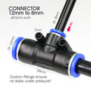 Black 20cm Bendable Brass Nozzle DIY Mist Spray Kit for Garden Courtyard Plants Automatic Atomizing Cooling System 3/8" Hose