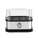Egg Cooker Boiler, 350W Quick Boiling Electric Egg Poacher, Removable Tray, 6 Capacity Kitchen Stainless Steel Steamer