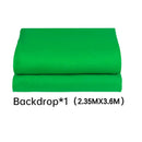 Background Stand 240CMx400CM with Green Screen Wall and Clip Photography Backdrop Frame For Living Video Recording Changing Room