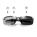 Photochrome Sonnenbrille Herren Polarisiert Fahren Chamäleon Gläser Männlich Farbwechsel Sonnenbrille Tag Nachtsicht Fahrer Brille