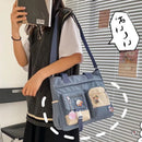 Waterproof Canvas Women Handbags Shoulder Bag Nylon Ladies Messenger Bag Oxford Crossbody Bags Tote Book Bags for Girls Satchels