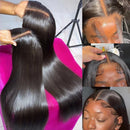 40 Inch Straight HD Lace Front Wig 13x6 HD Lace Frontal Human Hair Wig For Women Pre Plucked with Baby Hair Brazilian Hair