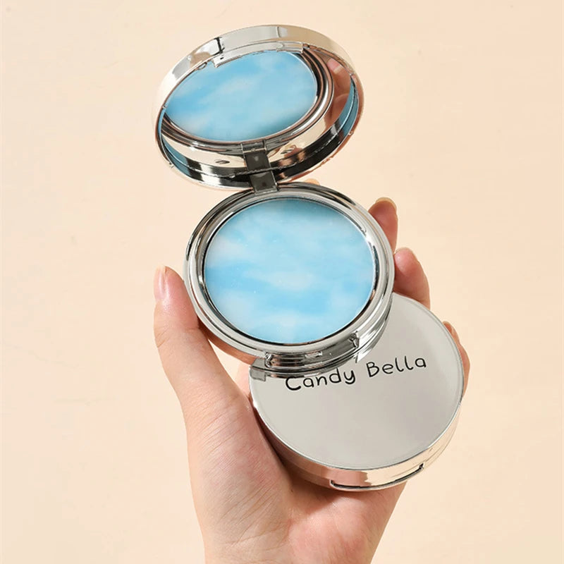 Nature Color Pressed Powder Makeup Transparent Finishing Powder Waterproof Fine Powder For Face Makeup With Puff Korean Cosmetic
