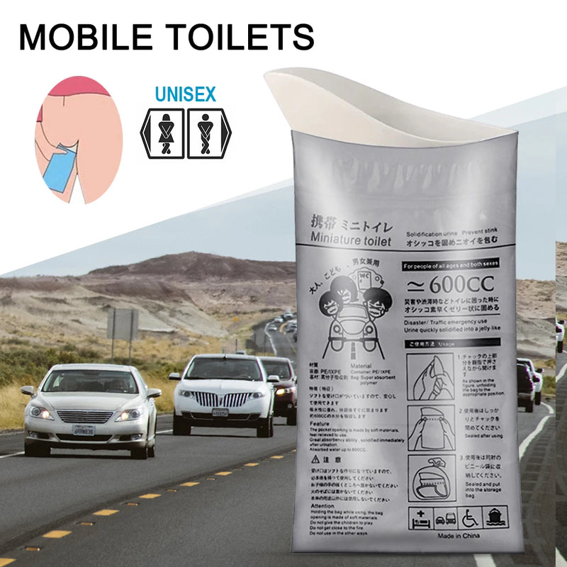 40-1pc Outdoor Emergency Urine Bags 600ml/700ml Disposable Urine Bags Mini Toilet Portable Urinal Bag for Travel Women Vomit Bag