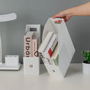 Plastic Multi-Purpose Desk Organizer - Book Stand & File Holder for Office Supplies and Stationery