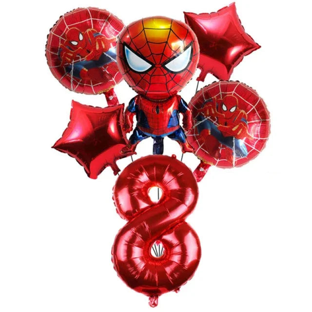 Spiderman Party Supplies Include Paper Cups Plates Balloons Tablecloth Cake Toppers for Kids Birthday Party Decor Baby Shower