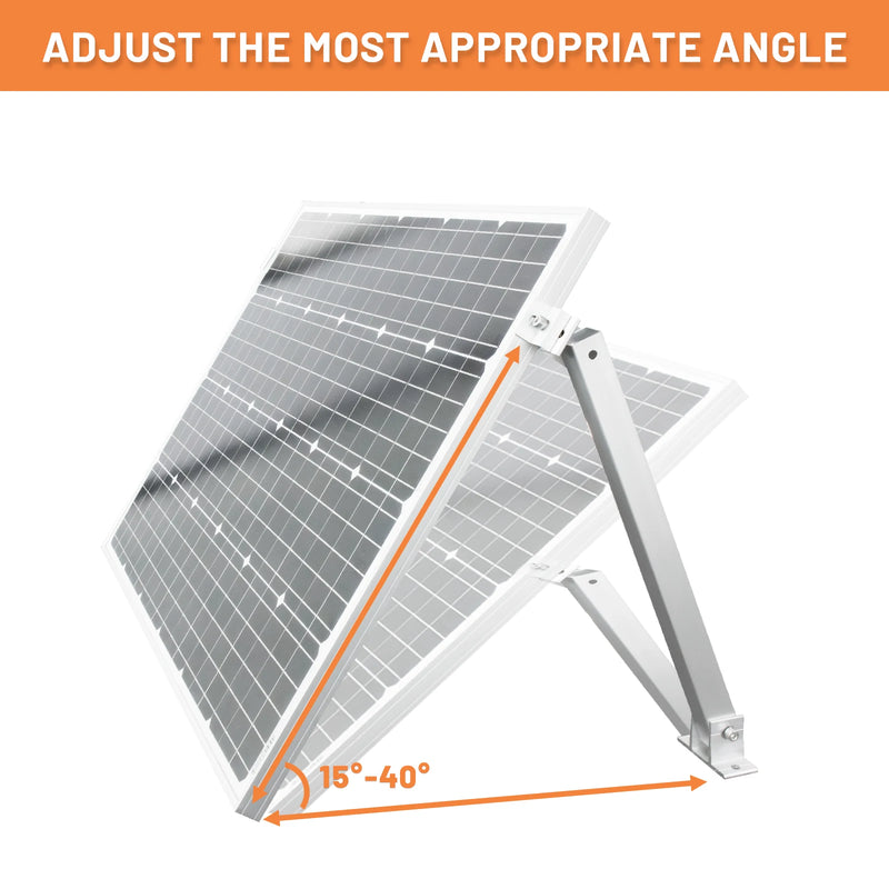 CP-SETUNO Solar Panel Mount, Adjustable Angle 15-40 ° , Solar Panel Kit Mount for 100-500W , Suitable for Boats, Motorhomes, Roo