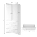 The Morning Gallery | 71" Mirrored Armoire with Integrated Drawer System
