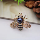 Art Deco Pin Jewelry Wholesale Vintage Cute Crystal Pearl Insect Queen Honeybee Bumble Honey Bee Brooch for Women Backpack Cloth