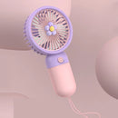 Mini USB Portable Fan Rechargeable Portable Fan Electr Summer For Home Outdoor Standing Mobile Handheld Convenient Cute Flower