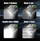 Powerful Mini  LED Flashlight 2000LM Super Bright Keychain Light USB Rechargeable Torch Camping Lantern with Power Indicator