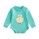 Adorable Easter Bunny  with Pom Pom Tail and Matching Hat for Baby Boys and Girls - Spring Outfit for Infants