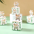 Jungle Animal Candy Boxes Safari Birthday Party Decoration Kids Gift Packaging Box Wild One Baby Shower Decor Supplies Box Bag