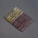 50pcs/Box Metal U Shaped Hair Clips Wedding Studio Bridal Bobby Pins Alloy Waved Hairpins For Woman Hairstyle Tool Accessories