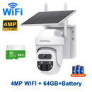 SHIWOJIA 12X Zoom 4G LTE Solar Security Camera 8MP Night Vision Dual-Lens Outdoor WiFi Solar Battery Camera PIR Human Detection