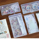 1Pcs New Stationery Holder Sticker Plastic Storage Box Manual Account Container Tool Case Mini Transparent Office Desk Organizer