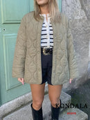 TRAFZA Streetwear Armygreen Oversized Long Jackets Women Long Sleeve O Neck Single Buttons Autumn Winter Coats Casual Outwears