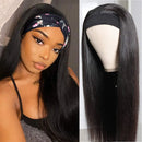 Curly Brazilian Human Hair Headband Wig Kinky Curly Machine Made Wigs For Black Women 180% Density Wigs With Head Band
