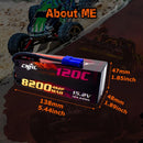 CNHL 2S 3S 4S Lihv Battery 7.6V 11.4V 15.2V 8200mAh 9000mAh 120C HV HardCase With EC5 Plug For RC Car Boat Airplane Truck Truggy