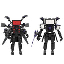 New Space Flying Saucer Skibidi Toilet Builing Blocks Camerman Titan TV Man Bricks DIY Figure Moddel Toys For Kids Birthday Gift