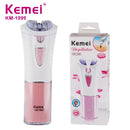 Kemei KM-1999 Depilatory Electric Female Epilator Women Dry Battery Hair Removal For Facial Body Armpit Underarm Leg Depilation