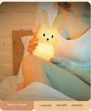 LED Night Light Silicone Rabbit Touch Sensor Lamp Cute Animal Light Bedroom Decor Gift for Kid Baby Child Table Lamp Home Decor