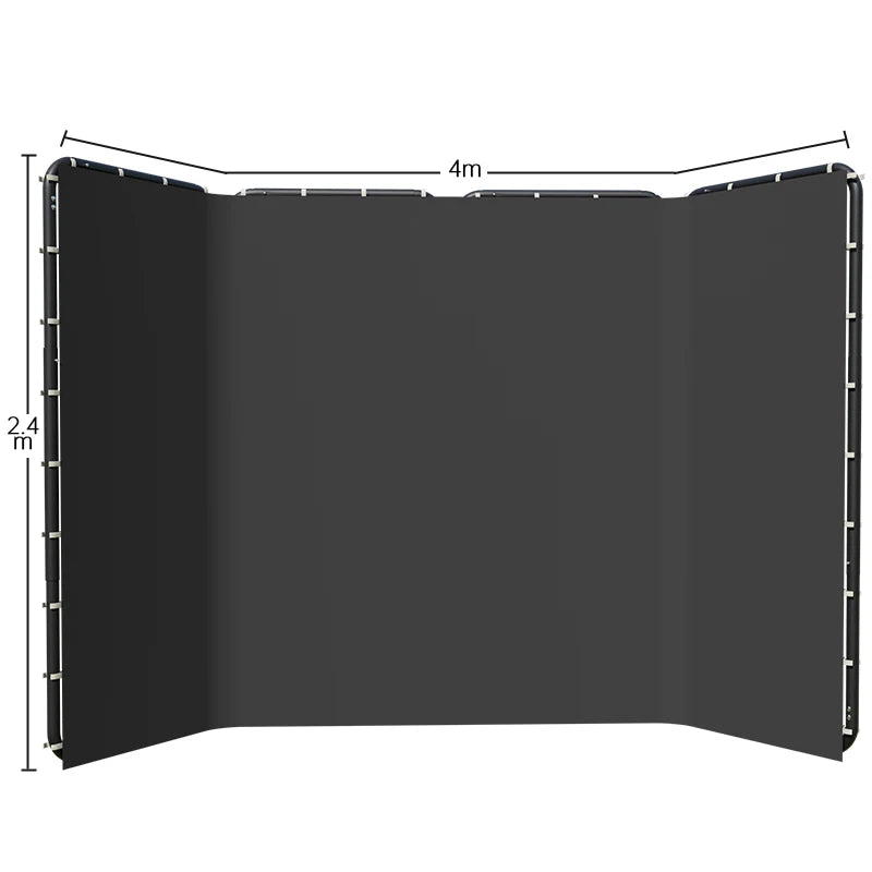 SH Green Screen 2.4X4M Collapsible Chroma Key Backdrop Wrinkle-Resistant Fabric Ultra-Quick Setup background removal for Stream