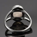 925 Sterling Silver Ring Natural Moonstone Jewelry Rings Gemstone Vintage Jewelry for Women Men Girls Gift Luxury