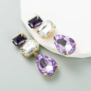 High Quality Geometric Crystal Long Waterdrop Earrings for Women Elegant Bride Wedding Ms Daily Jewelry Pendant Gift 2023 Trendy