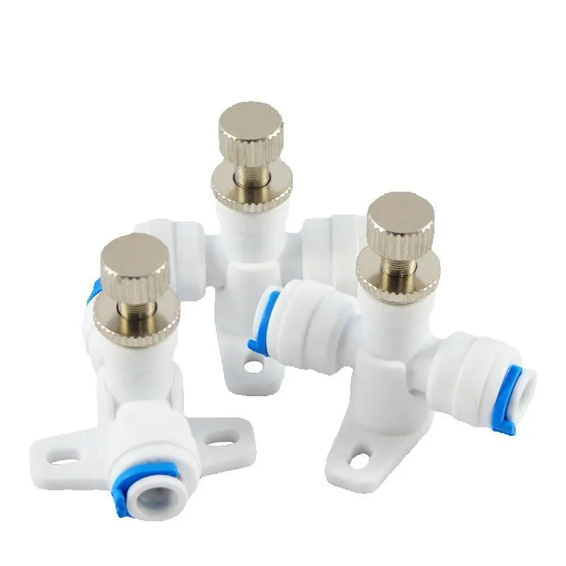 ATWFS 1pcs 1/4'' Flow Control Valve RO Reverse Osmosis Membrane Water Purifier Waste Water Regulator Control Valve