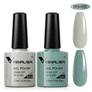 2pcs*7.5ml VENALISA Nail Gel Polish Glitter Gel Lacquer Base Nowipe Top Nail Art Salon Soak off Organic UV LED Nail Gel Varnish