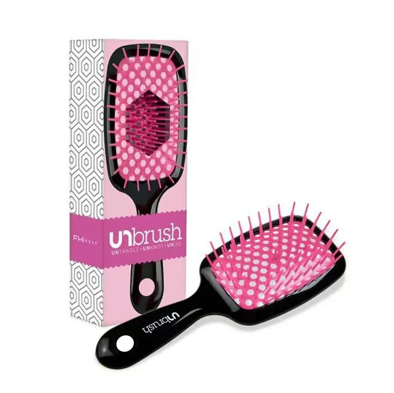 Unbrush Hair Comb Hollowing Out Hairbrush Ventilation Massage Comb Untangle Unknot Undo Hair Brush Women Hair Care FHI HEAT New