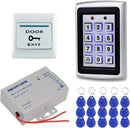 Full Kit Door Access Control System 125KHz RFID Keypad Reader Metal Case 180KG Electromagnetic Lock DC12V 3A Power Supply