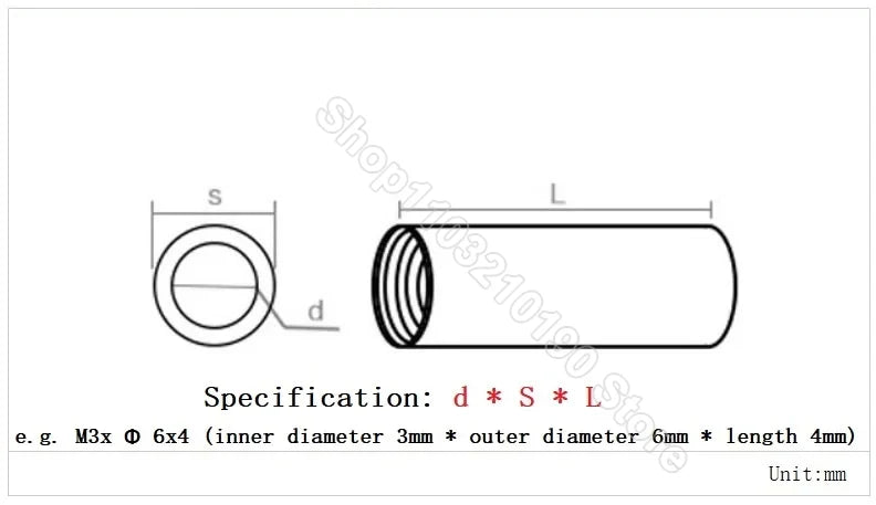 5-100pcs M2 M2.5 M3 304 Stainless Steel Extension Round Column Joint Coupling Nut Cylindrical Connector Joint Sleeve Tubular Nut