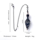 Natural Stone Resin Crushed Stone Spiritual Pendant Crystal Tiger Eye Quartz Agate Drip Hexagonal Cone Pendant Jewelry Accessory