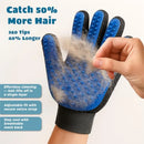 Pet Grooming Gloves Efficient Dog and Cat Grooming Gloves 2-in-1 Deshedding Glove and Massage Mitt for Bathing, Washing and She