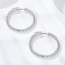 GRA Certified D Color 2mm Full Moissanite Hoop Earrings For Women S925 Silver Lab Diamond Stud Earrings Plated 18K Fine Jewelry